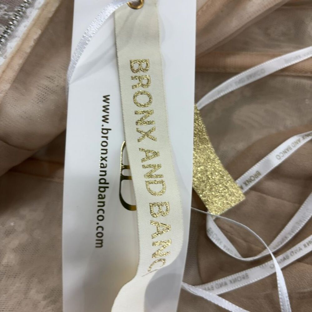 Bronx and Banco Midnight Bridal Sequin Mini Dress in White - Picture 3 of 3